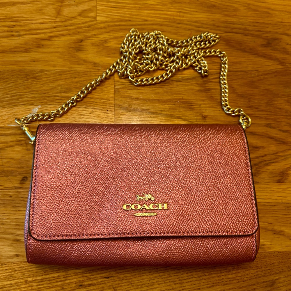 Coach Dressy Crossbody Metallic Art Blush